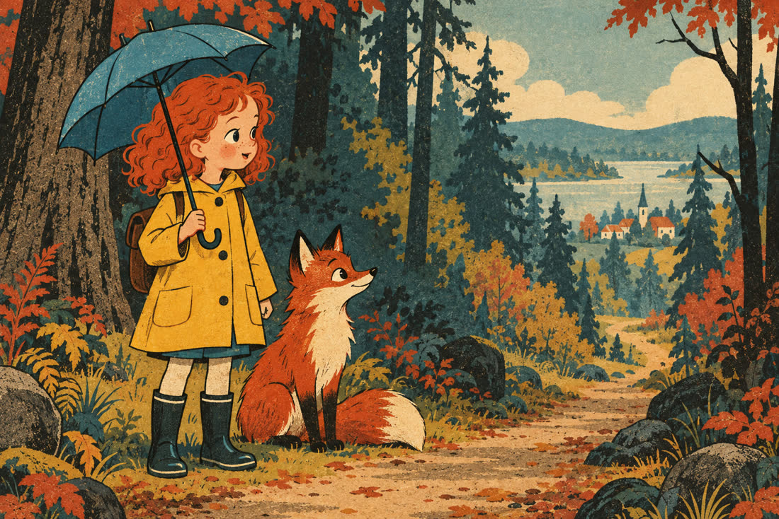 Vintage picture book rendered by GPT Image 2.5, scene 1