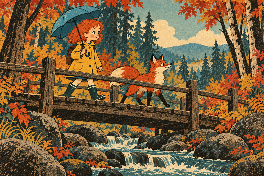 Vintage picture book rendered by GPT Image 2.5, scene 2, from its scene 1
