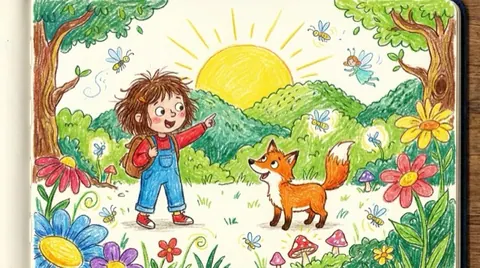 Crayon illustration