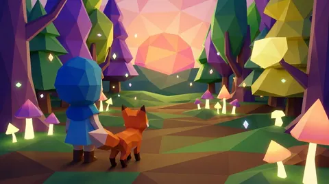 Low-poly 3D